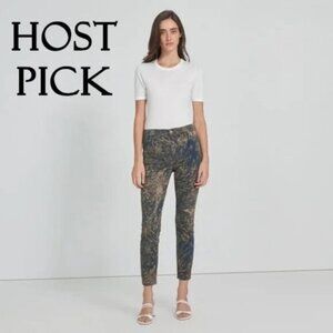 NWT J Brand blue & gold abstract print high rise crop skinny jeans 24